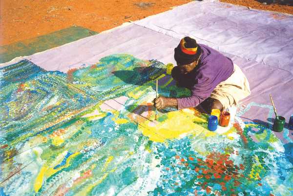Emily Kame Kngwarreye Painting Earths Creation.Width 600