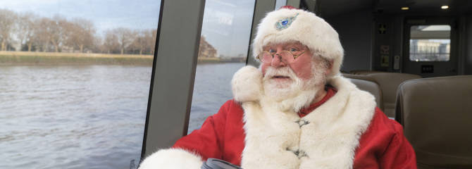 Santa Claus by the window