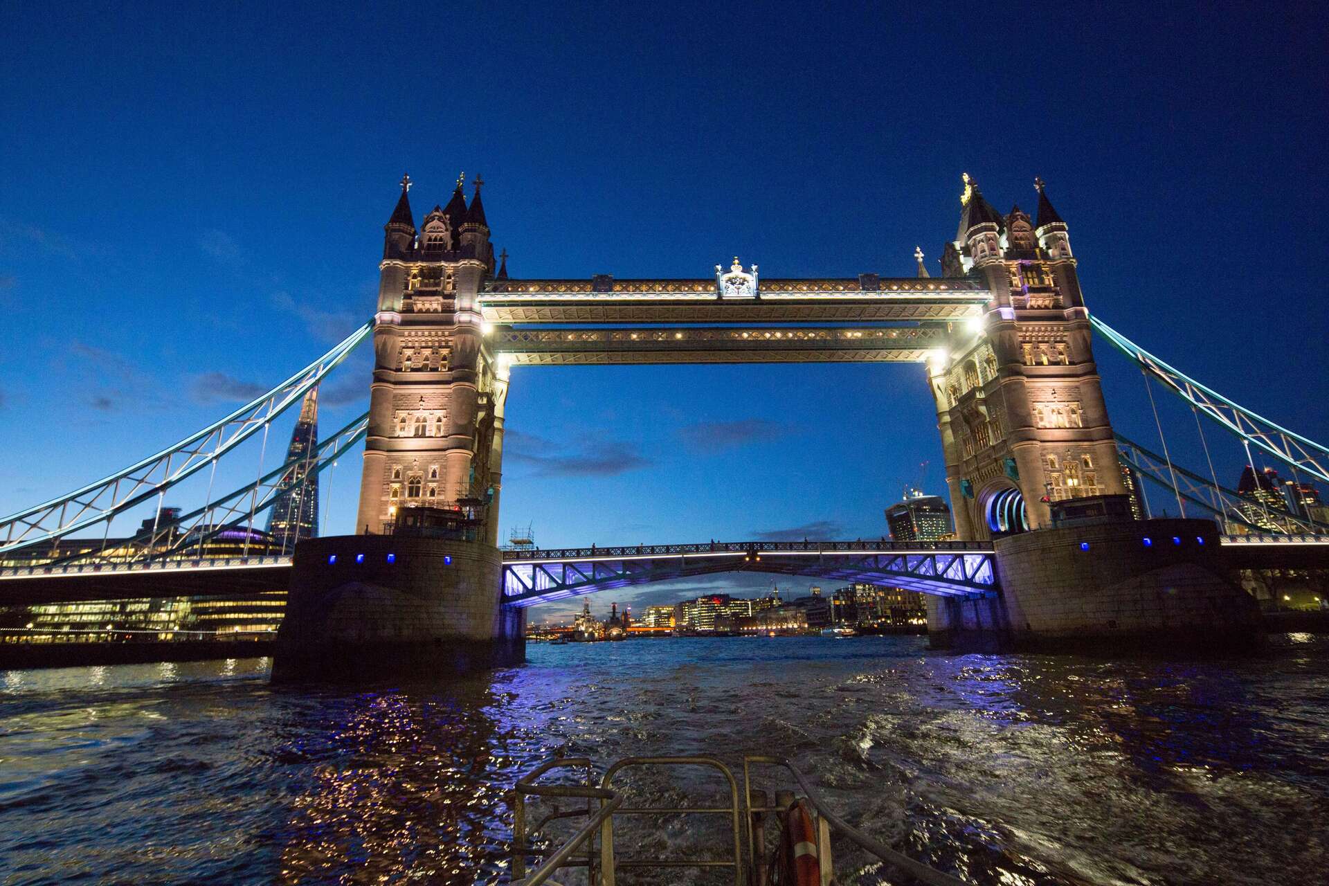 Night view of Tower Bridge