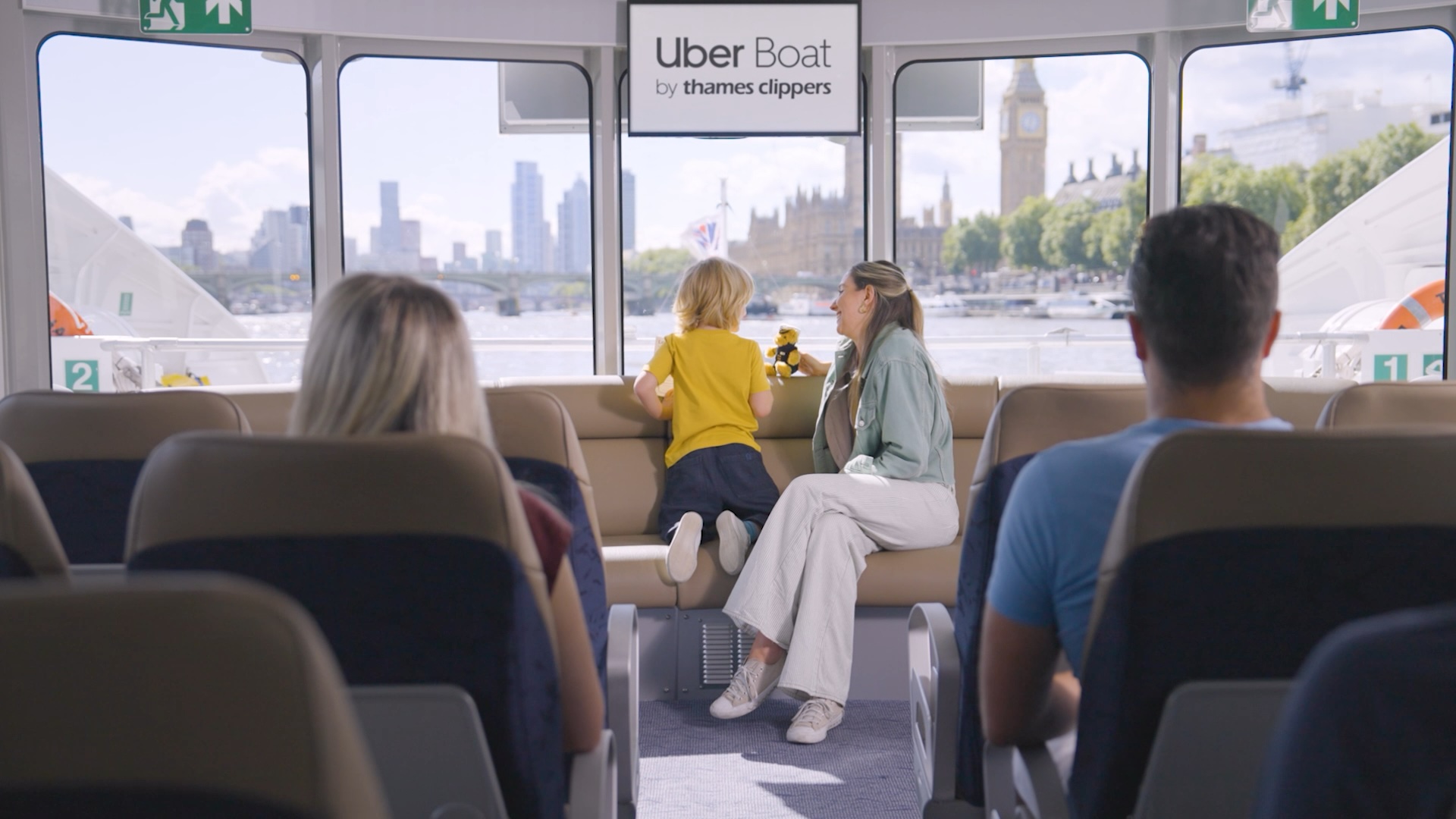 Mum and son with Captain Collins